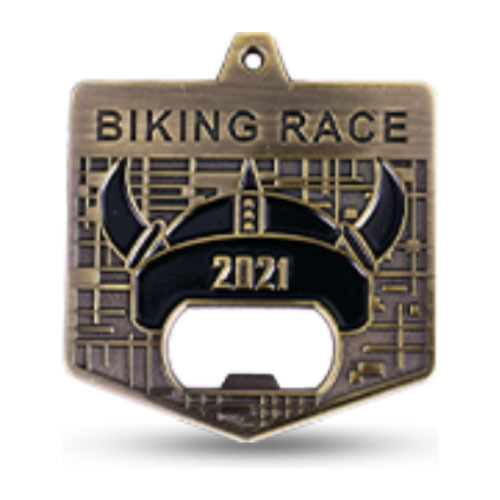Biking Race Bottle Opener Medal
