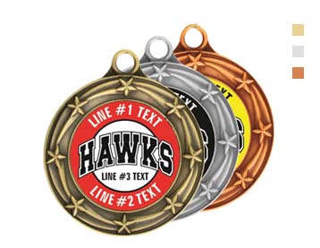 printed custom hawks medal