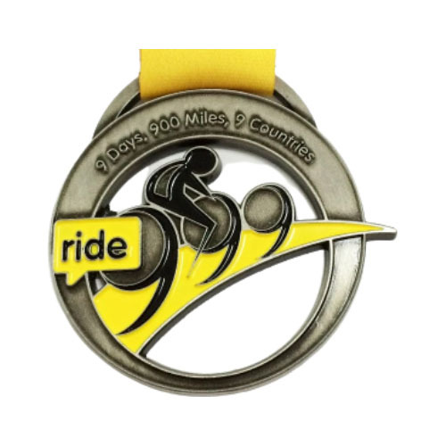 Customized Cycling Medal With Bike Engraved