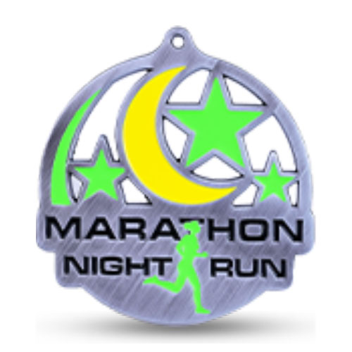 Glow In The Dark Marathon Medal 