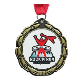Rock Run Printed Medal